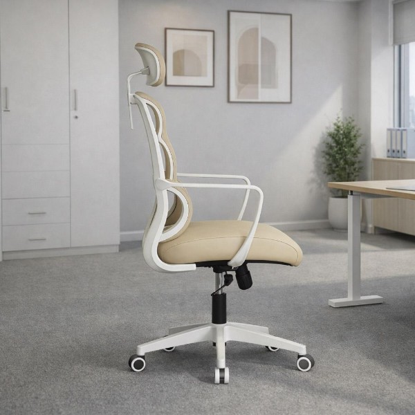 Фото - Крісло офісне Mealux Easy Beige (HF-L15 F/BR)